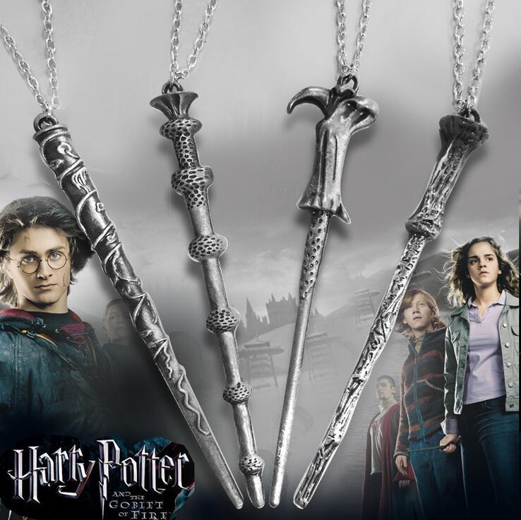 Harry Potter Wand Pendant Chain Necklace 